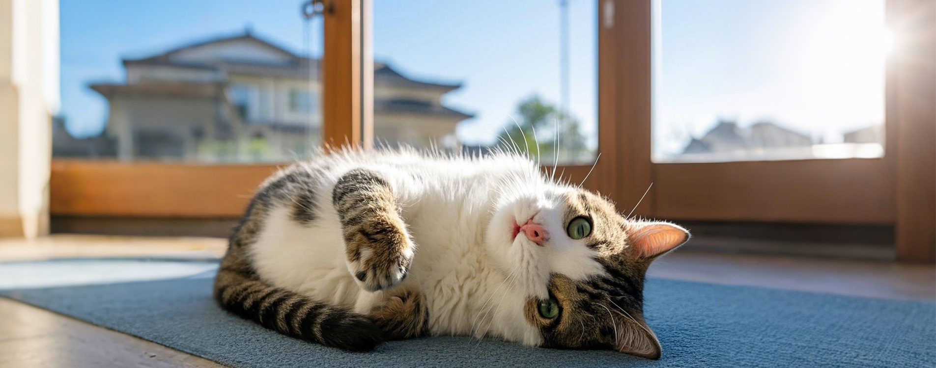 A cat at play